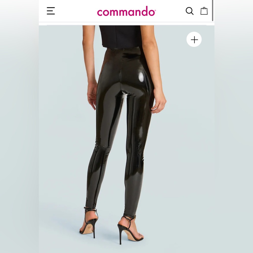 Faux Patent Leather - Slate color - Commando Leggings